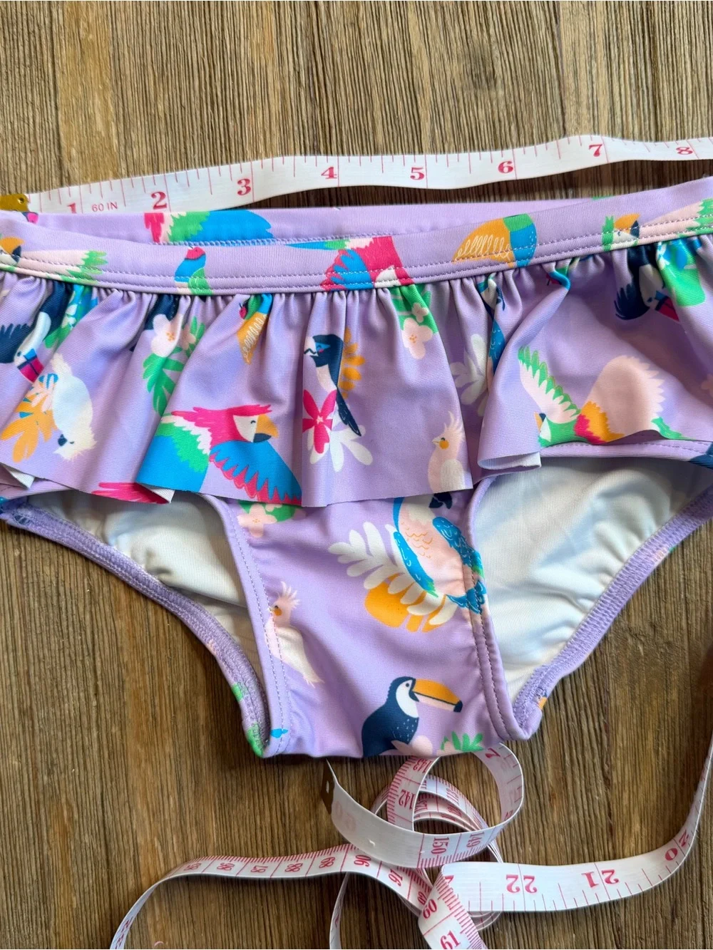 Tucker and Tate Kids Long Sleeve Purple Tropical Rash Swim *see notes for size*